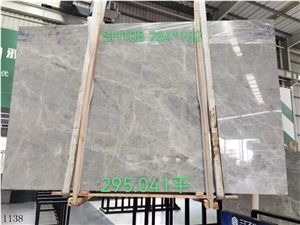 Hot sale slab in China stone market Hermes Gray Marble Ash 