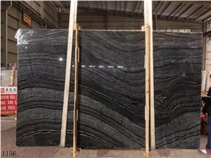 Rosewood Grain Black Marble Wooden Vein  Forest wall tile