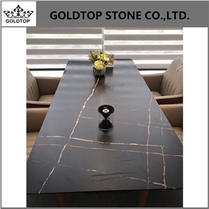 Black Polished Rectangle Table Top Bar & Hotel Lobby Table