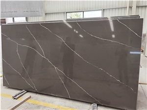 Leathered  Artificial Quartz Marble Production Line Slab