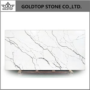 White Quartz Stone Marble Grains Irregularity Black Lines