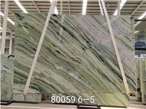 Diagonal Green Marble Tiles, Book Match River Green Marble