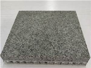 Honed Grey Granite Aluminium Honeycomb Panels Lightweight