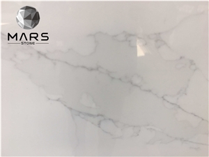 2021 Popular China Cheap Calacatta White Marble Quartz Slabs