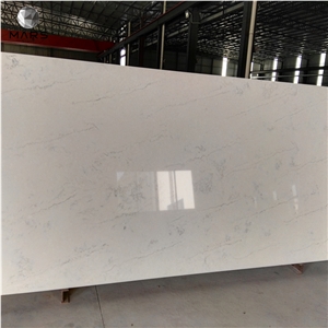 Factory Popular Design White Carrara Quartz Countertops Slab