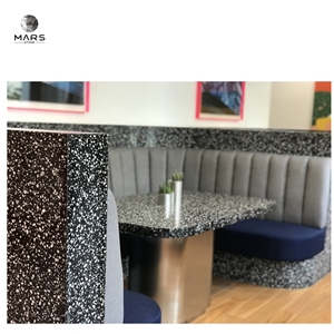Factory Price Black Terrazzo For Table Top And Bar Top