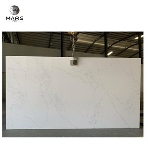 Factory Supplier Calacatta Quartz Slabs With Carrara Look