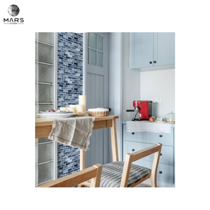 2021 Crystal Marble Stone Strip Brick Glass Mosaic Tile