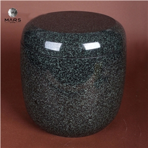 2021 Hot Round Shape Granite Ashes Urns For Funeral Usage