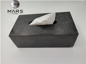 2021 Natural Marble Rectangle Tissue Box For Decoration