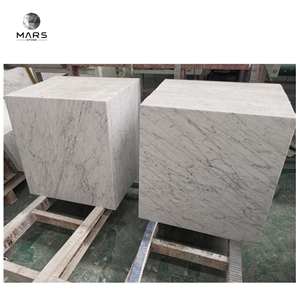 Bianco White Carrara Marble Tiles 10Mm Thickness Marble Tile