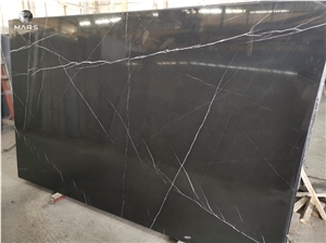 China Black Nero Marquina Marble Slabs Tiles For Floor