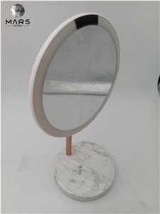 Cosmetic Marble Base Led Make Up Mirror With Led Lights