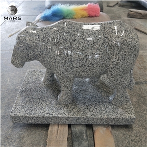 Cow Design Funeral Accessaries Tombstone Statues Granite