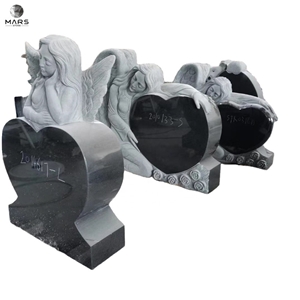 Custom White Marble Angel Gravestone Headstones Tombstones