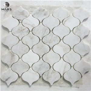 Customized Design Kitchen Wall Lantern Shape Marble Mosaic