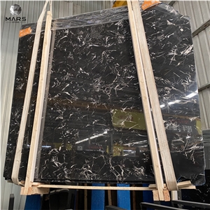 Factory Supply Discount Price Black Ice Flower Marble Tile