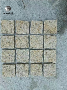 Hot Sale Yellow Grey Granite Tiles Cube Paving Stone Outdoor
