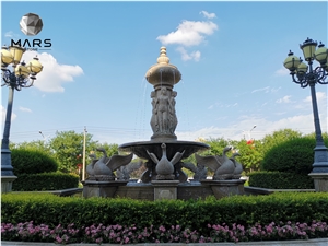 Luxury Design Granite Fountain Firgue Statues Fountain