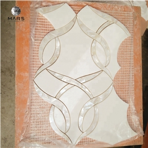 New Design Sea Sells Mother of Pearl Waterjet Mosaic Tiles 