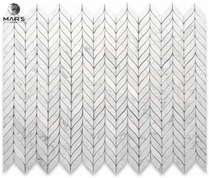 New Feather Leaf Grand Feather Mosaic Tile Honed For Kitchen
