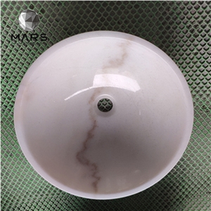 New Style Simple Design Guangxi White Marble Bathroom Sink