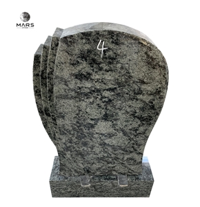 Olive Green Beautiful Tombstone Designs Granite Polished