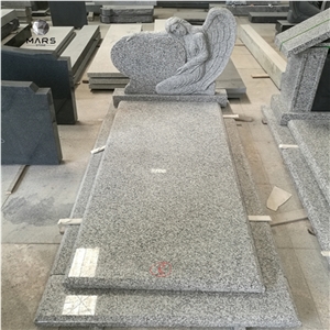 Popular Grey G603/India Black Granite Angel Headstone