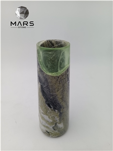 Popular New Design Marble Light Green Jade Flower Vase