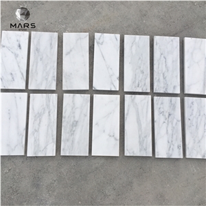 Popular Rectangle Polished White Carrara Pattern Backsplash