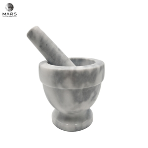 White Stone Marble Mortar And Pestle Set Hand Grinder 