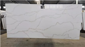 Brand New Calacatta white quartz stone slab