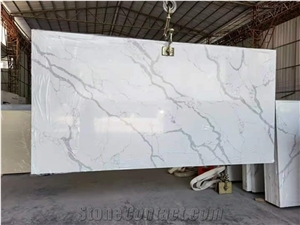 calacatta quartz stone interior decoration material