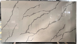 Competitive Price Calacatta White artificial quartz slab