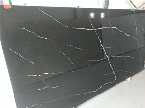 Finest Quality Use In Top Artificial Quartz Stone black Slab