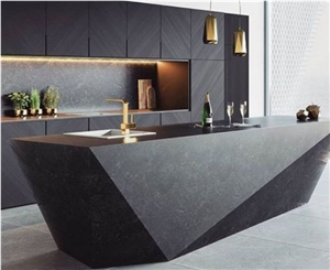 Malaysia Mystic Black Granite Stone Kitchen Worktops