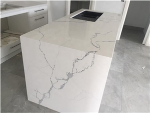 Malaysian new price Calacatta artificial quartz countertop