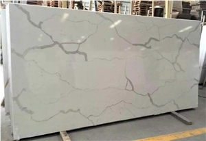 Quartz stone Countertops artificial Calacatta White Slab 