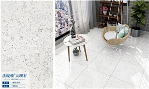 White Terrazzo Slab Exterior Floor Tile Wall Tile