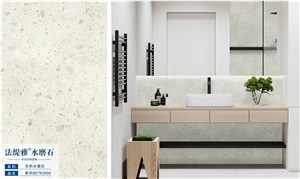 White Terrazzo Slab Exterior Floor Tile Wall Tile