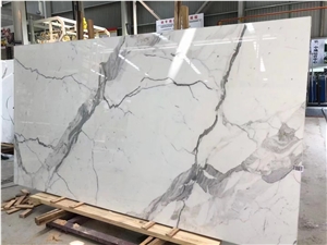 Big slab Statuario Altissimo Marble wall tiles