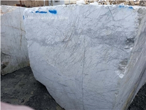 Bianco crystalline marble blocks
