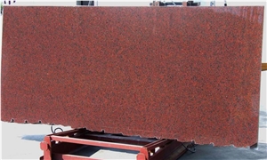 Nero Africa Granite Slab, Coral Red Granite
