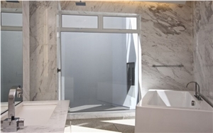 24"x24" Kalliston White Marble Tiles for shower room