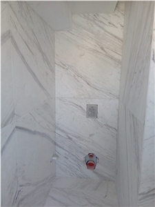 24"x24" Kalliston White Marble Tiles for shower room