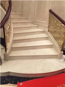 Aran white extra marble steps stairs 