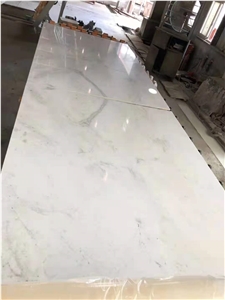 Backlit Light White Marble For Feature Dinning Wall Panels