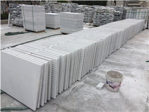 Laizhou Snowflake White Marble Tiles Slabs 