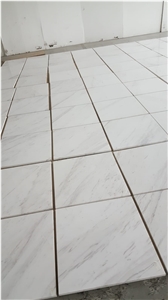 Macedonian White Marble Tiles for mall floor project 
