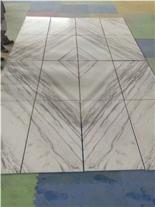 Tumbled Volakas Flower Marble Tiles for bathtub coping